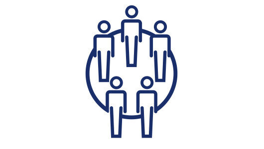Symbol: Menschen in einem Kreis