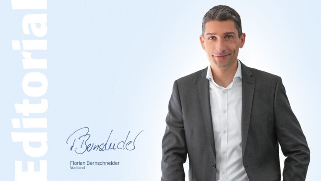 Bild: © P. Henis Vorstand der Baugenossenschaft Wiederaufbau eG Florian Bernschneider.