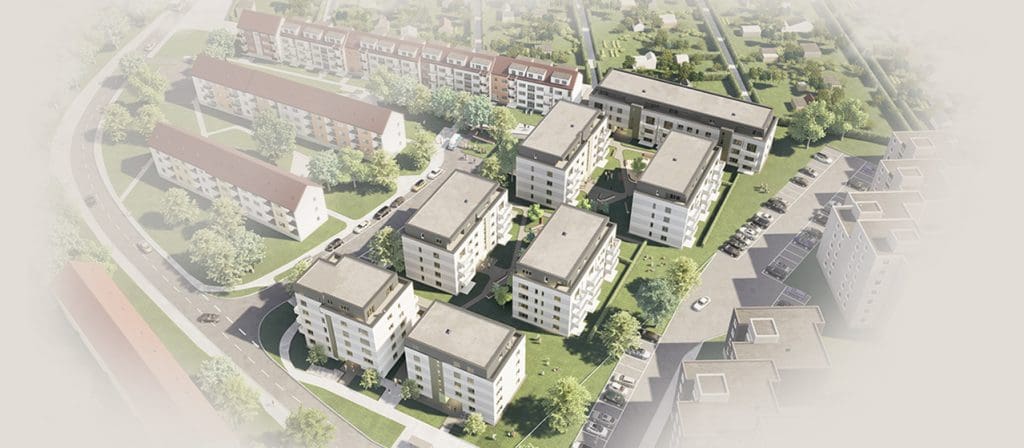 Bild: © WIEDERAUFBAU Die Visualisierung des neuen Quartiers 