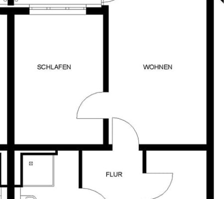 Bild: © WIEDERAUFBAU Grundrissbeispiel einer 2-Zimmer-Wohnung mit Terrasse im Betreuten Wohnen Braunschweig-Weststadt.
