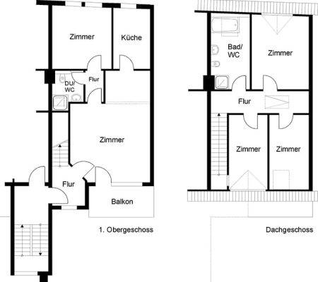 Bild: © WIEDERAUFBAU Grundrissbeispiel einer Maisonettewohnung in der Jasperstraße 6 Schöppenstedt.